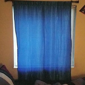 Blue sheer window curtain 42x72